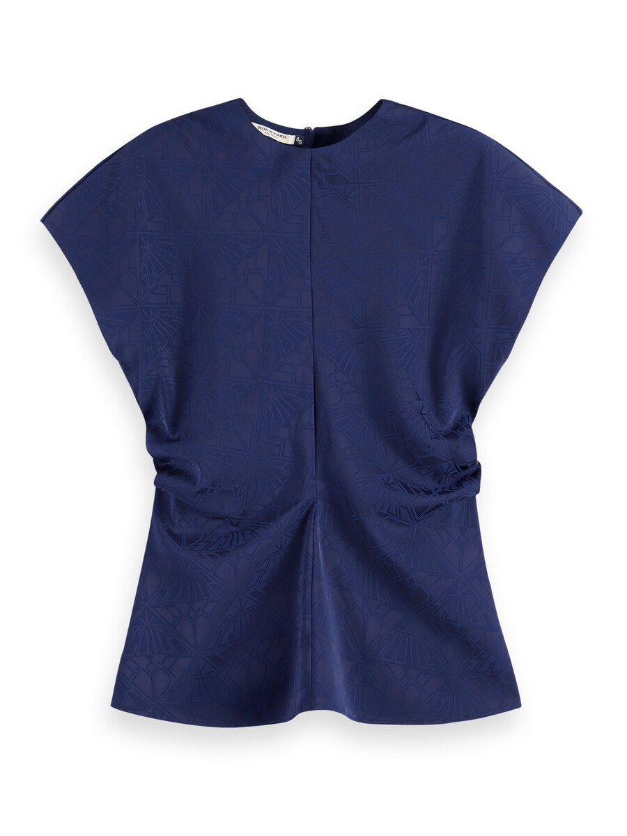 top de satén jacquard