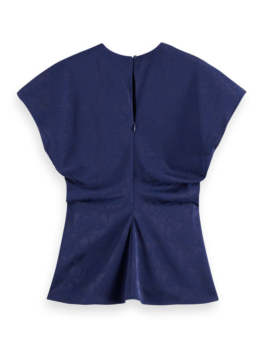 top de satén jacquard