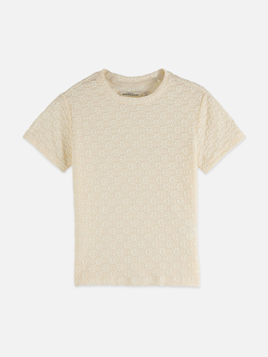camiseta ajustada de estructura abierta
