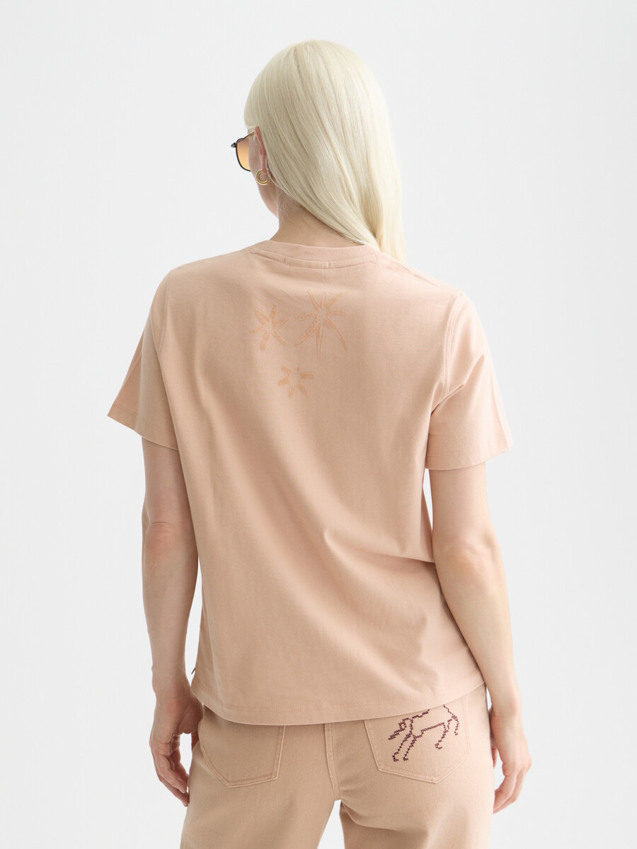 camiseta de corte regular con estampado flocado