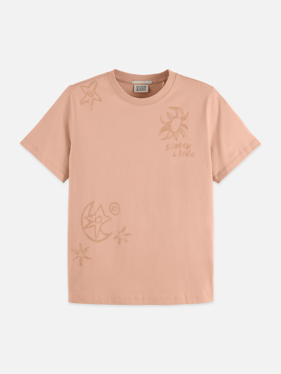camiseta de corte regular con estampado flocado