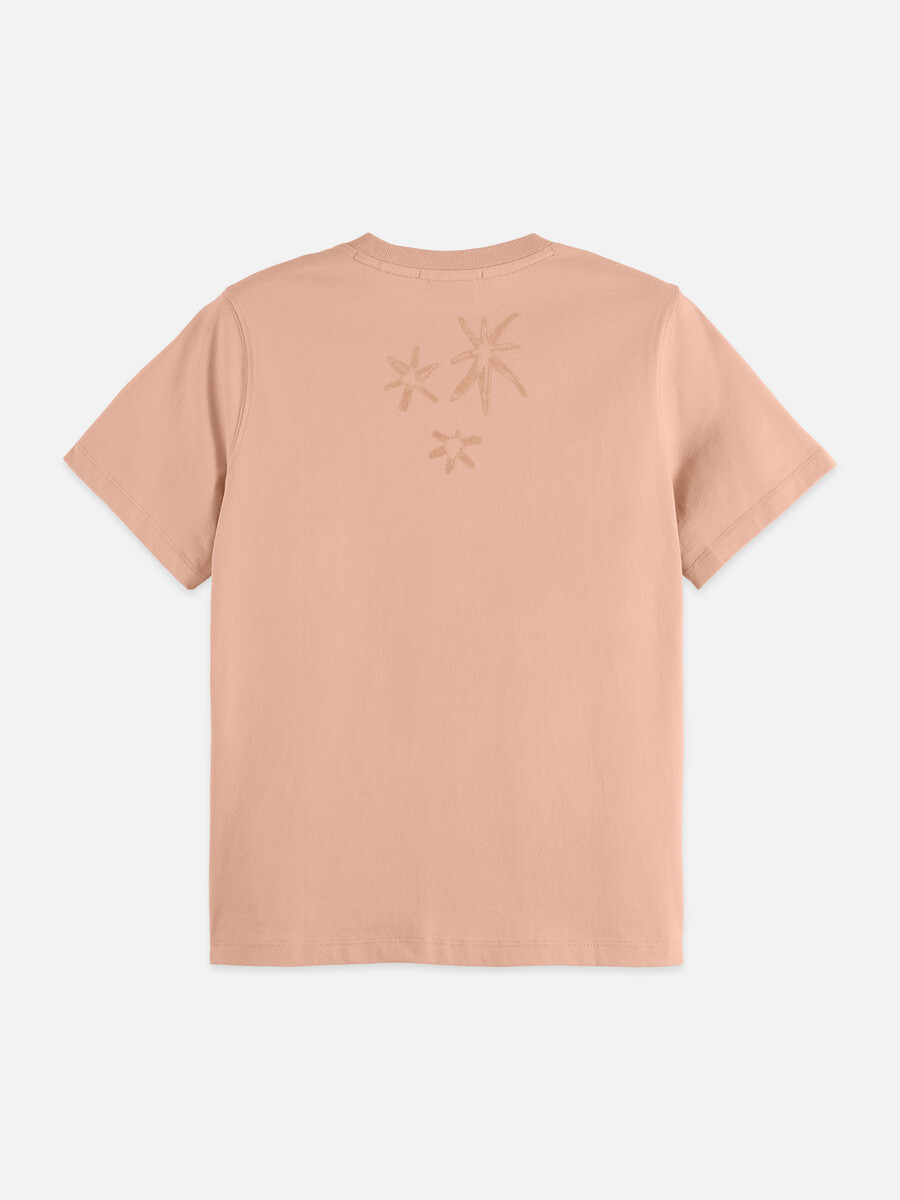 camiseta de corte regular con estampado flocado